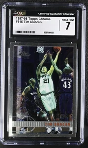 1997-98 Chrome #115 Tim Duncan CGC 7 - Picture 1 of 2