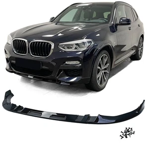 BMW X3 G01 2017-2021 Spoiler anteriore lip sotto paraurti nero lucido - Foto 1 di 1