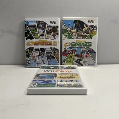Lote de 3 jogos de Wii, incluindo Deca Sports, Deca Sprots 2 e Wii Play testados - Imagem 1 de 2