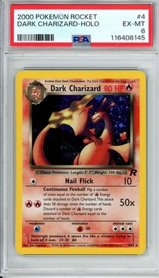 2000 POKEMON ROCKET #4 DARK CHARIZARD HOLO PSA 6 - Image 1 of 2
