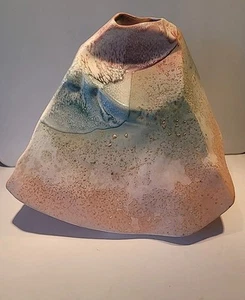 Tony Evans Ancient Sands RAKU Pottery Vase Hand Signed & Numbered 32 - Picture 1 of 15