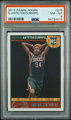2013 Panini Hoops #275 GIANNIS ANTETOKOUNMPO RC Minnesota Bucks / PSA 8 - Image 1 of 2