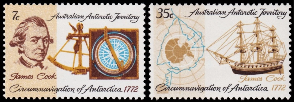 Australian Antarctic Territory Scott L21-L22 (1972) Mint NH VF, CV $5.30 M - Image 1 of 1