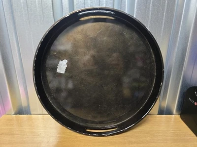 Lacquered Circular Rustic Style Tray - Gloss Finish - Brand New - Image 1 of 3