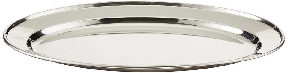 OPL-14 Stainless Steel Oval Platter, 13.63-Inch by 8.75-Inch - Image 1 of 2