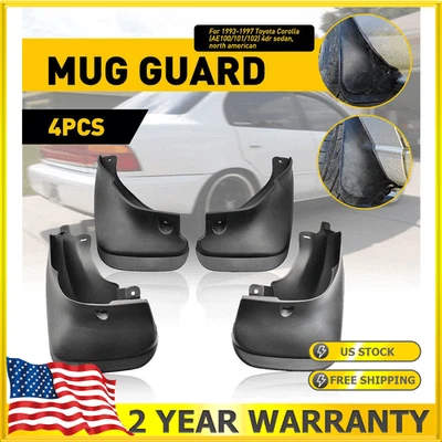 Protectores contra salpicaduras guardabarros para Toyota Corolla sedán 1993-1998 E100 AE100 AE102 101 Foto 1 de 4