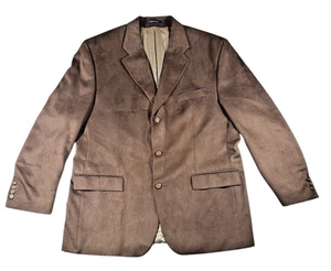 Lauren Ralph Lauren Men's Brown Faux Suede Sport Coat Blazer Size 43R -EUC - Picture 1 of 12