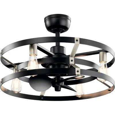 Kichler Lighting 300040SBK Cavelli 13 inch Satin Black Ceiling Fan - Image 1 of 4