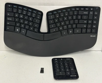Microsoft Sculpt Ergonomic Wireless Keyboard Number Pad Model 1559 W/ USB DONGLE - Image 1 of 4