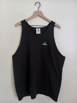 Vintage ADIDAS Embroidered Trefoil Tank Top T Shirt 90s Made In USA Size XL Rare - Image 1 of 4
