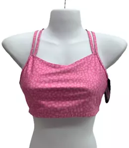 Bloch X Flow Active X Back Bra Top 14 Pink FM1401 Criss Cross Back Stretch Fabri - Picture 1 of 9