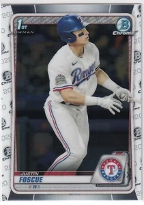 Justin Foscue 2020 Bowman Chrome Draft 1ST ROOKIE RC TEXAS RANGERS #BD-124 QTY - Picture 1 of 2