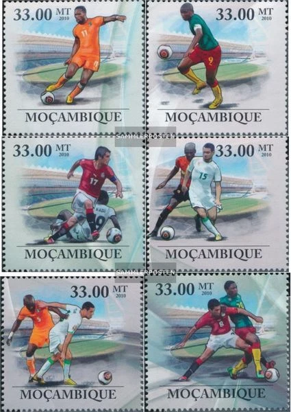 Briefmarken Mosambik 2010 Mi 3669-3674 (kompl. Ausgabe) postfrisch Fußballspiele - Bild 1 von 1