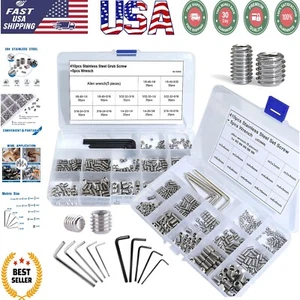 Complete 830pcs Set Screw Assortment - Metric & SAE Stainless Steel Set Screws - Picture 1 of 9