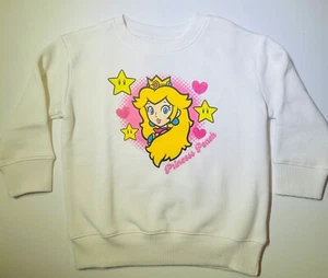 NWT SUPER MARIO Princess Peach crème fleece Sweatshirt 2T ivory Jumping Beans - Picture 1 of 2