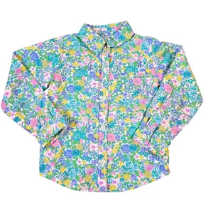 Carters Toddler Shirt Girls 3T Floral Print Colorful Flowers Cottagecore Pretty - Picture 1 of 9