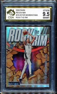 2023-24 Panini NBA Recon Rock the Rim #18 Victor Wembanyama CGA 9.5 - Picture 1 of 3