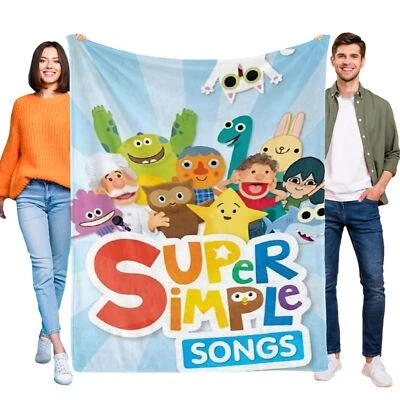 Super Simple Song Blanket Flannel Throw for Bed Sofa Couch Office Birthday Gift - Image 1 of 4