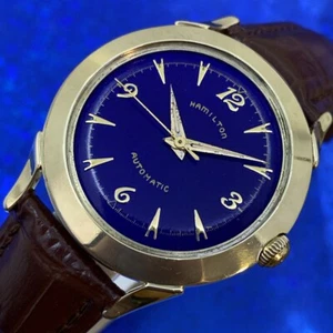 Vintage 1960s Mans HAMILTON K-450 Automatic Stunning Blue Dial Serviced WARRANTY - Picture 1 of 11