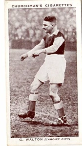2nd series Cigarette Card Association Footballers Churchman #49 G Walton Cardiff - Picture 1 of 2