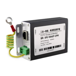 Network RJ45 Lightning Surge Protector CCTV IP Camera Network Power 2-IN-1 SPD - Picture 1 of 5