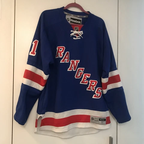 New York Rangers Men’s Medium Jersey Rick Nash #61 Reebok Blue NHL Cover