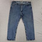 Vintage Wrangler 46x32 Blue Jeans Old School Quality Denim Work Pants Stone Wash