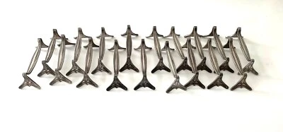 Antiguo juego de soportes de cuchillos alemanes Art Nouveau de plata maciza 18/PS Foto 1 de 4