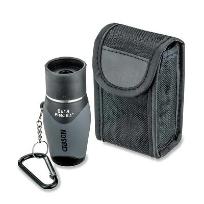 MiniMight 6x18mm Pocket Monocular with Carabiner Clip - Image 1 of 4