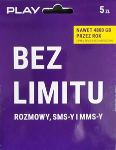 Polska Karta SIM UK, Polski numer telefonu w Wielkiej Brytani - Bez Limitu - Zdjęcie 1 z 2