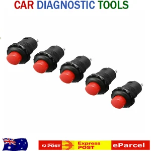 5x 12V Mini Push Button Switch for Car Dash Horn Doorbell Red AT - Picture 1 of 10
