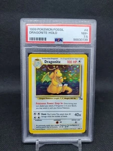 1999 Dragonite 4/62 Fossil Unlimited Holo PSA 7.5 Pokemon TCG - Picture 1 of 2