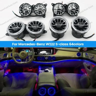 ⭐Mercedes Benz W222 S-Class 64 Color Ambient Light LED Vent Front Rear 550 S63 - Image 1 of 4