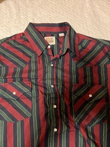 Ely Cattleman Herren Langarm Perlen Druckknopf Big Man Größe 1X Big 17 1/2 - Bild 1 von 7