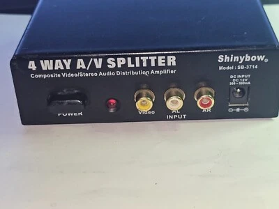 SHINYBOW 4 WAY A/V SPLITTER DISTRIBUTION | MODEL SB-3714 - Image 1 of 4