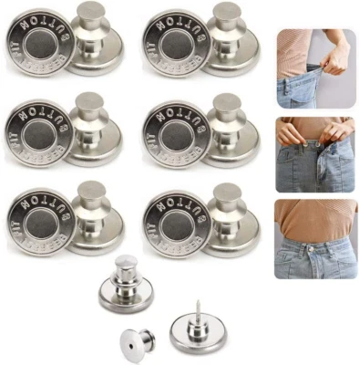 6 PCS Perfect Fit Instant Button, Instant Buttons, Jean Replacement Buttons - Image 1 of 4