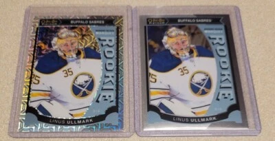 LOT OF 2 LINUS ULLMARK 2015-16 O-PEE-CHEE OPC PLATINUM TRAXX & BASE ROOKIE #M13 - Image 1 of 2