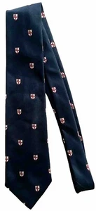 CITY OF LONDON COAT OF ARMS KENT & CURWEN BEN SILVER BLUE SILK NECK TIE 56” LONG - Picture 1 of 4
