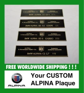 Placa de tablero para ALPINA B3S B5 B6 B8 B10 E36 E38 E39 E46 cupé descapotable - Imagen 1 de 11