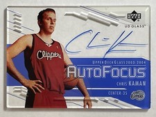 2003-04 UD Glass Auto Focus SP Chris Kaman RC Rookie CK Clippers