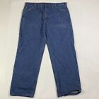 Carhartt Fr Jeans Mens 44 X 31 Blue Straight Leg Flame Resistant Work Wear High