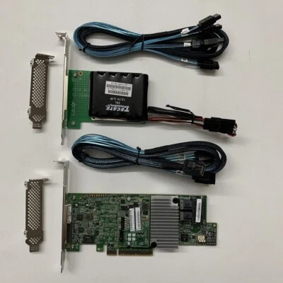 LSI 9361-8i 12Gb/s PCIe 3.0 RAID 1GB CacheVault  LSI00418 +2P 8643 cable Battery - Image 1 of 4