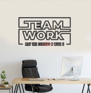 Vinyl Wall Decal Words Teamwork Star Wars Work Stickers 35 in x 18 in gz237 - Picture 1 of 2