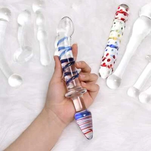 Glass Dildo Massager Wand Butt Ass Anal Plug Women Sex Toy Vagina Prostate Penis - Picture 1 of 23