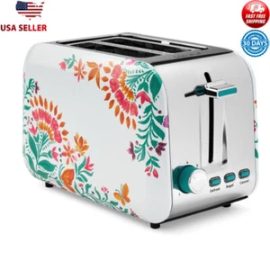 2 Scheiben Toaster mit abnehmbarem Tablett Küchenutensilien Edelstahl Zuhause Langlebig Neu - Bild 1 von 9