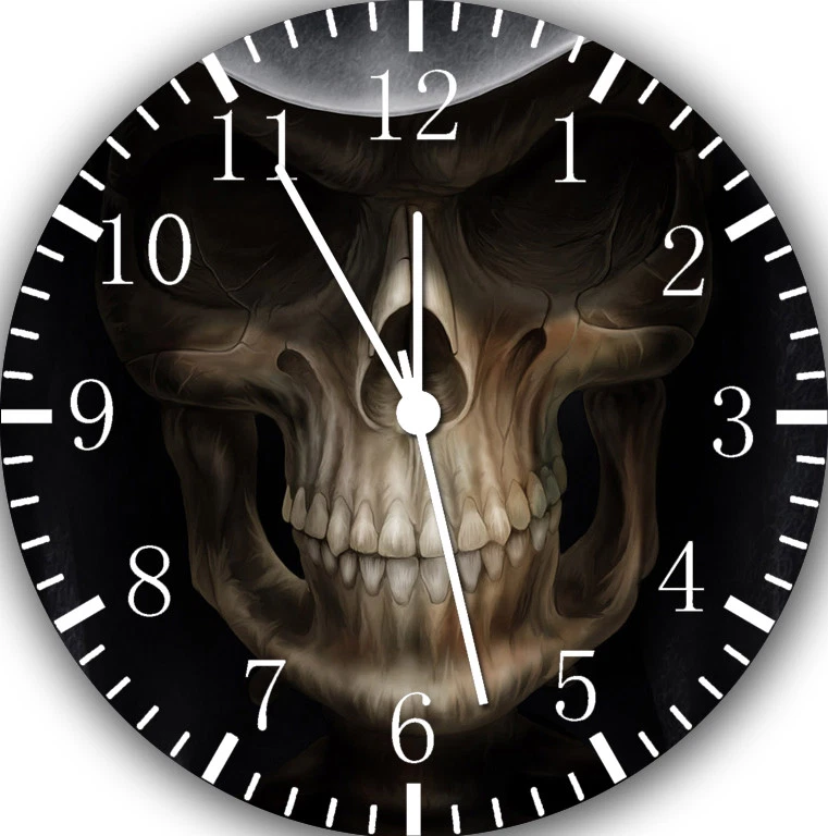 Skull Frameless Borderless Wall Clock For Gifts or Home Decor E163 - Image 1 of 2