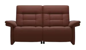 Stressless Mary 2-Seater Fixed Back Sofa in Batick Bordeaux Leather RRP £3496 - Picture 1 of 5