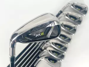 【Left】 8pcs TaylorMade M2 Iron Set 5-6-7-8-9-PW-AW-SW Flex Regular TM7-217 LH - Picture 1 of 14