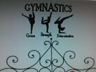 Gymnastics Grace Strength And Determination- Girls Wall Vinyl Decal