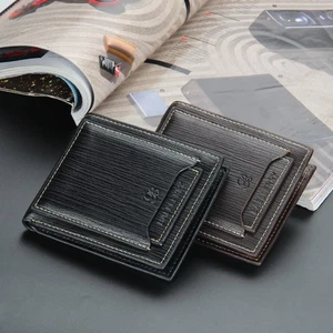 Man's Leather Purse Multi-slot Wallet Bifold ID Card Purse Window Slot Wallet US - Picture 1 of 10